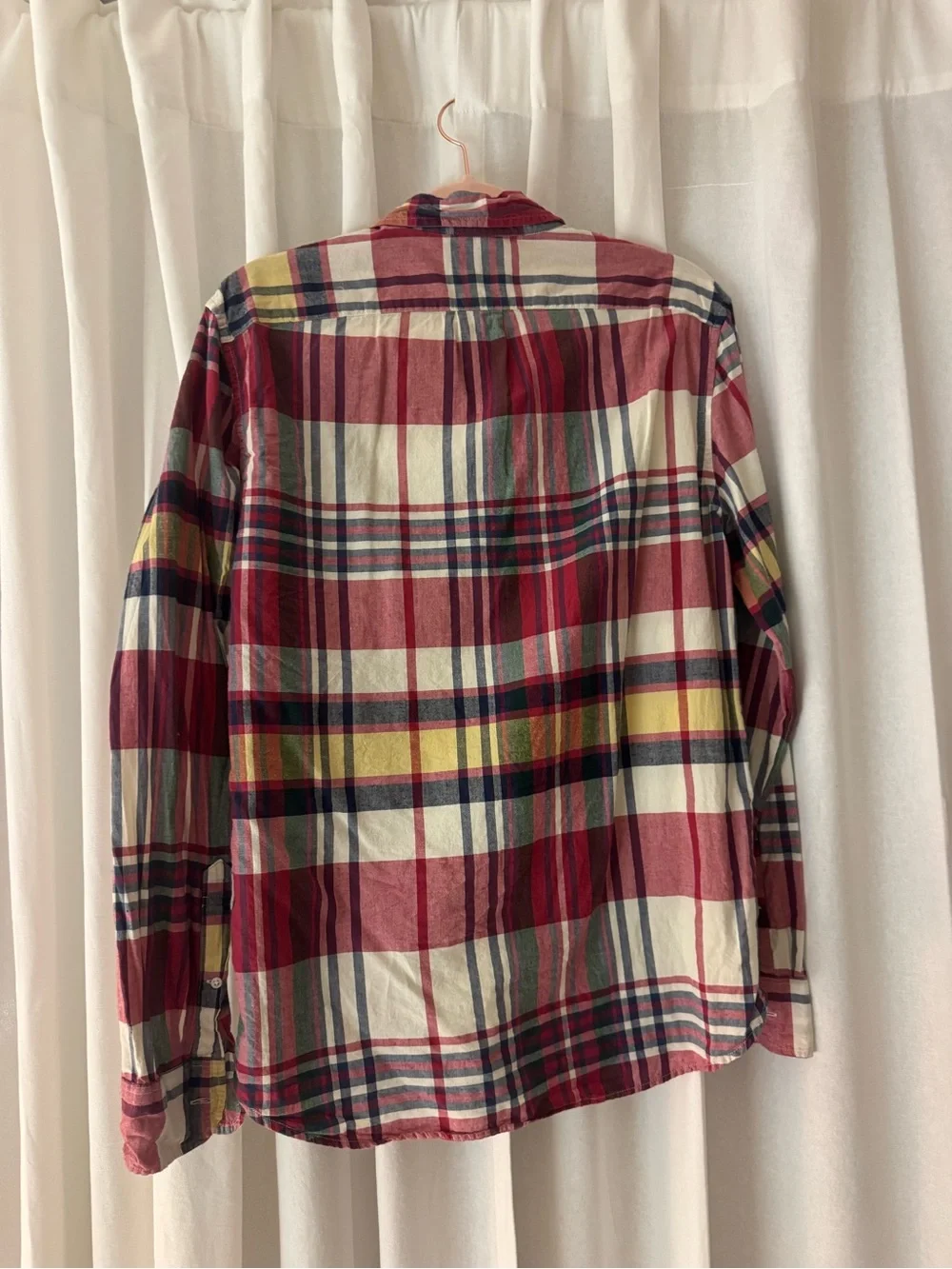 J. Crew Men's Plaid Button-Down Shirt - Red Multi